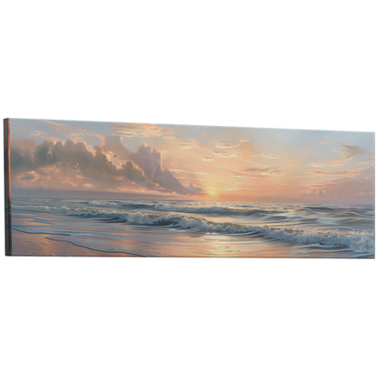 Coastal sunset serenity, pastel colors - Tranquil Reflections in Paradise