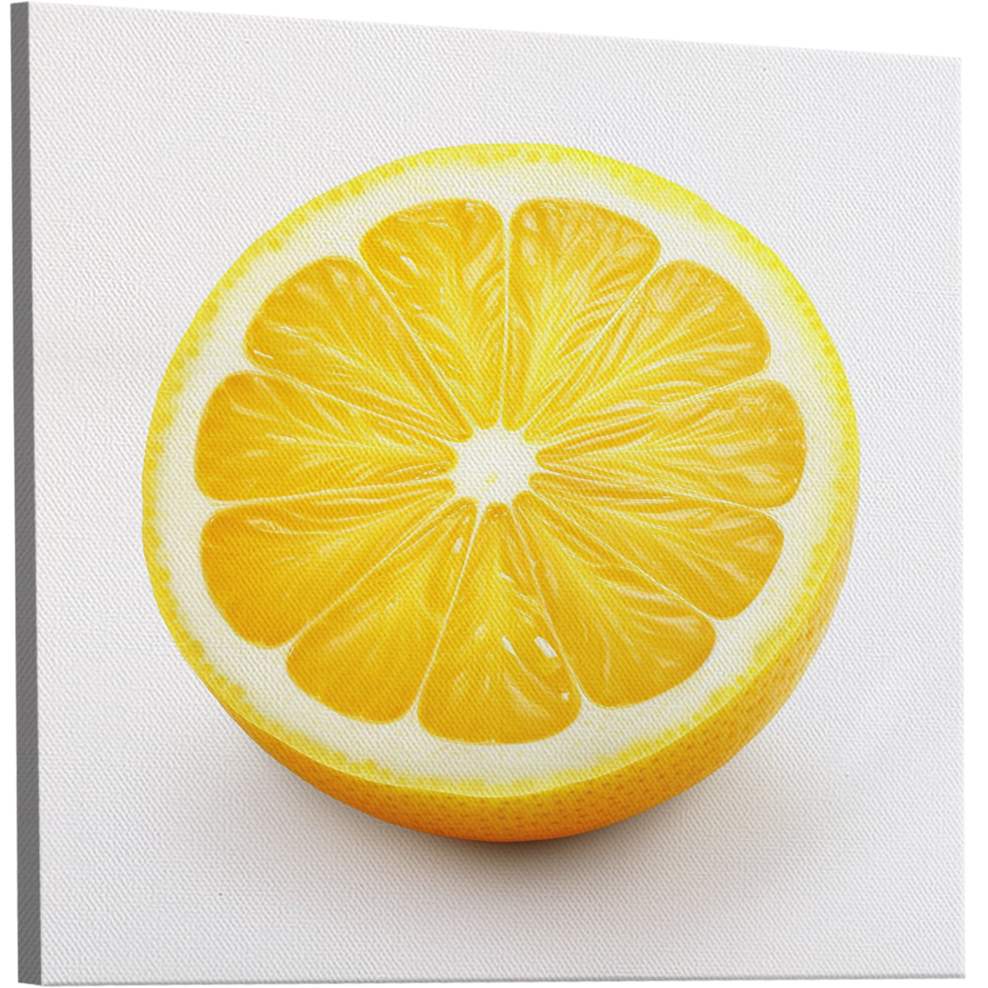 Vibrant lemon slice wall art