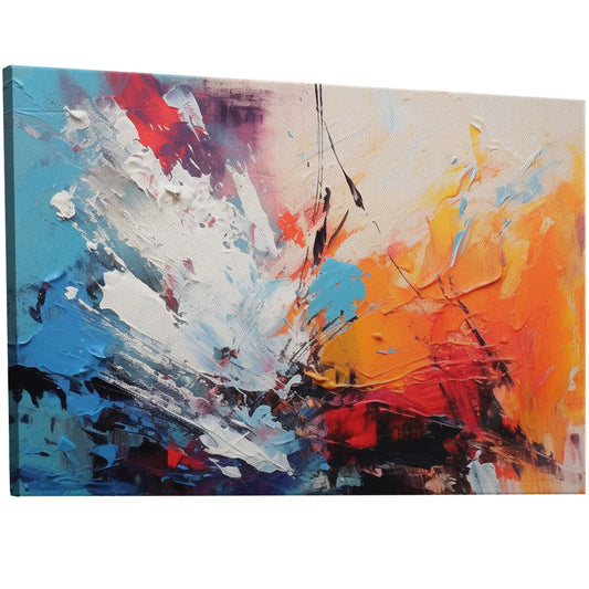 Abstract Texture Oil Painting - Electric Prism Dance