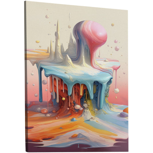 Abstract, surreal, dreamlike art with melting shapes - Enigmatic Elegance