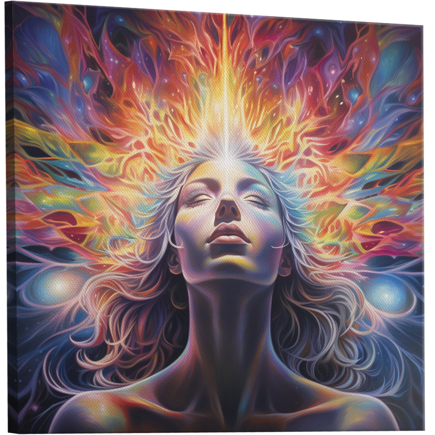 Surreal Psychedelic Portrait of an Enlightened Woman - Cosmic Journey