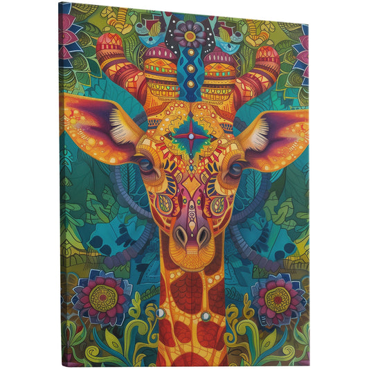 Giraffe Mandala portrait wall art: Intricate design meets graceful features in a captivating piece to elevate any room. Available in various sizes and materials.