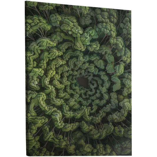 Forest brain intertwined with mesmerizing patterns - Enigmatic Emerald Mandala