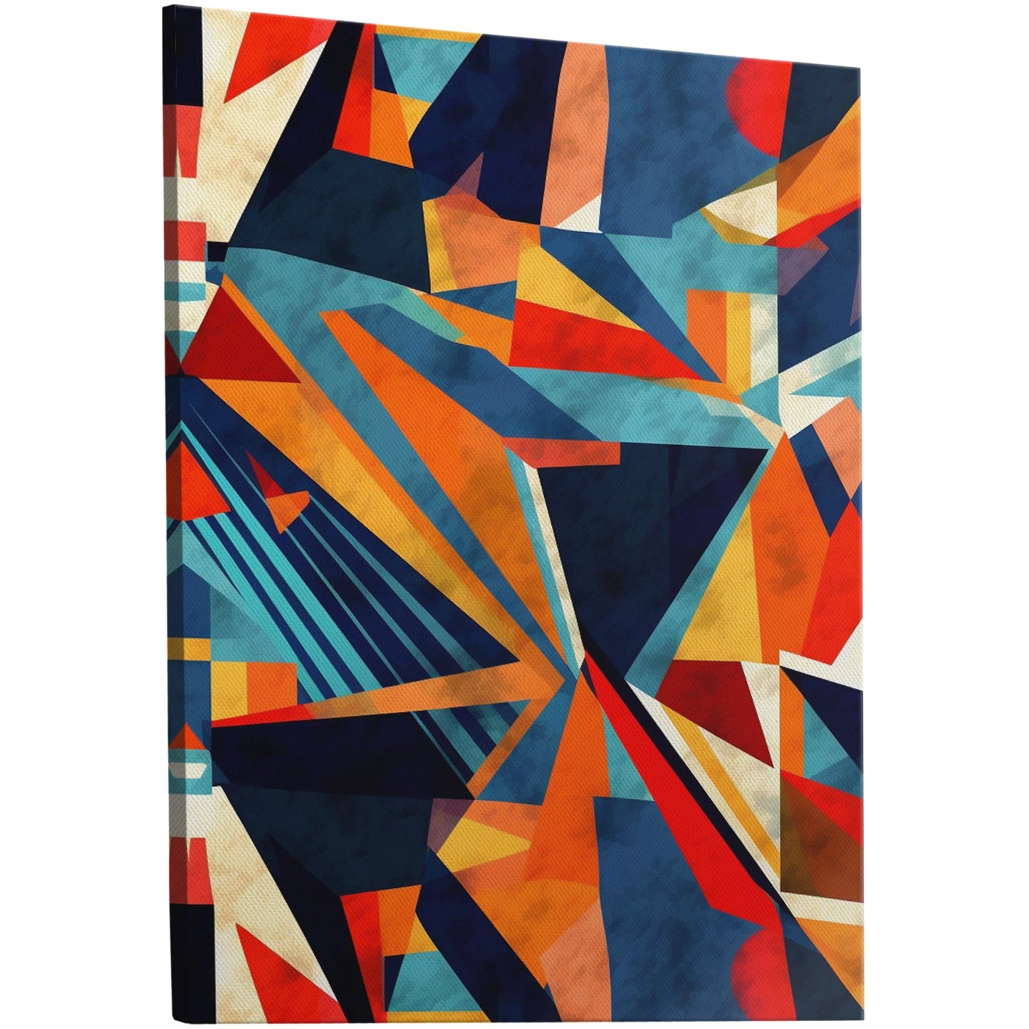 Bold, abstract wall art with geometric shapes and vibrant colors - Transformative Abstraction