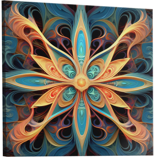 3D fractal symmetrical abstract painting - Enigmatic Recursive Symphony