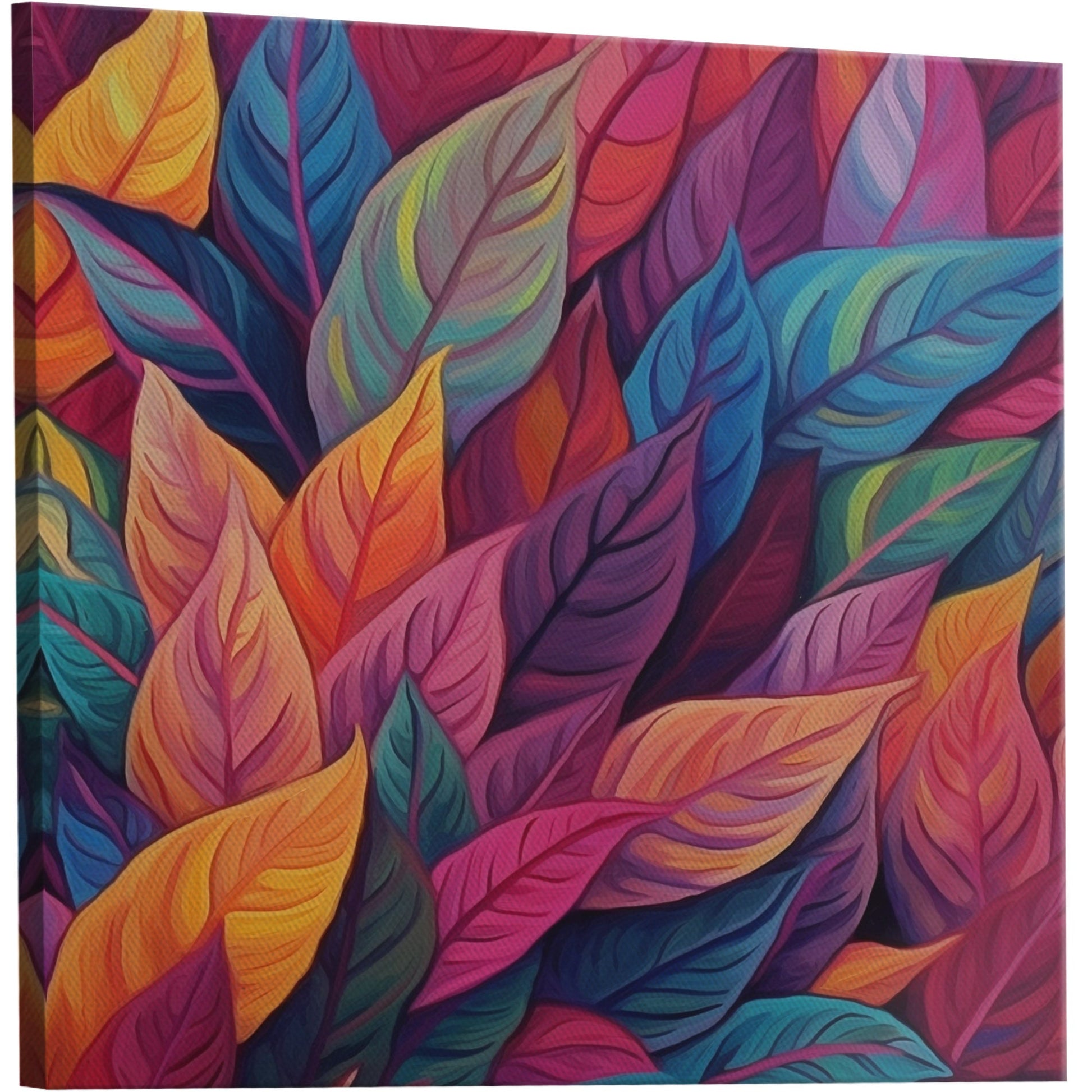 Autumn Leaves wall art with vibrant colors and intricate foliage details