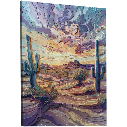 Tranquil desert dusk wall art inspired by Tyler Edlin