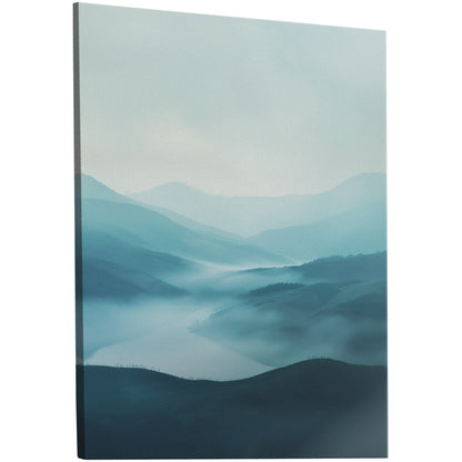 Long Exposure Photo of Mountain Valley Covered in Mist - Majestic Mist: Valley of Dreams