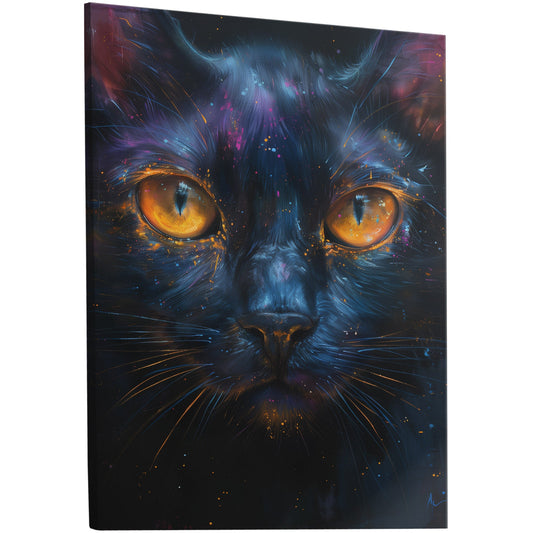 Stunning feline portrait infused with mystical chakra energy - Harmony and Inspiration