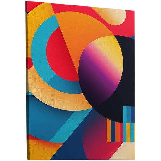 Vibrant, geometric abstract art - Bold Fusion of Colors