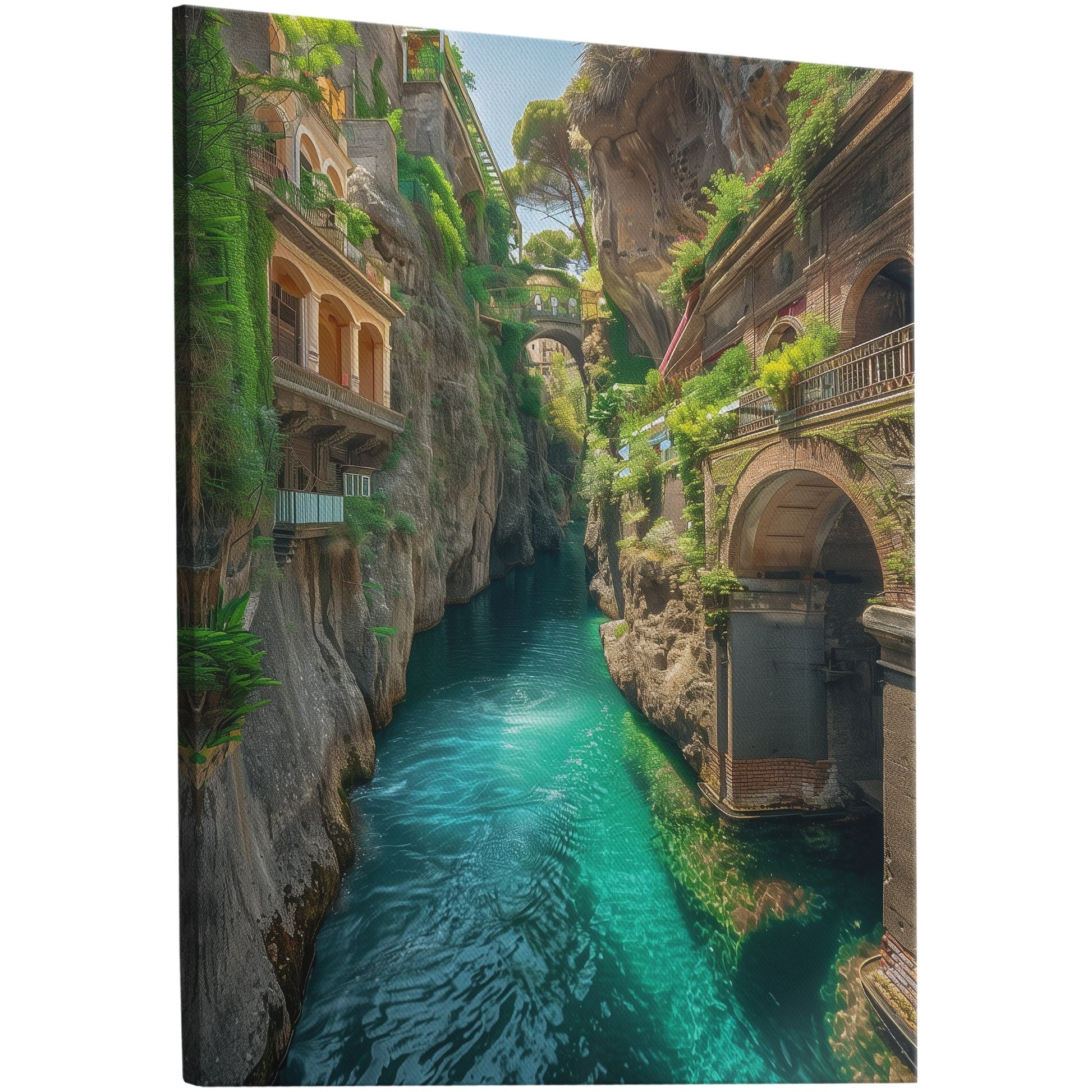 Capture the essence of love and romance with this handmade wall art depicting the picturesque Almafi Coast in Sorrento