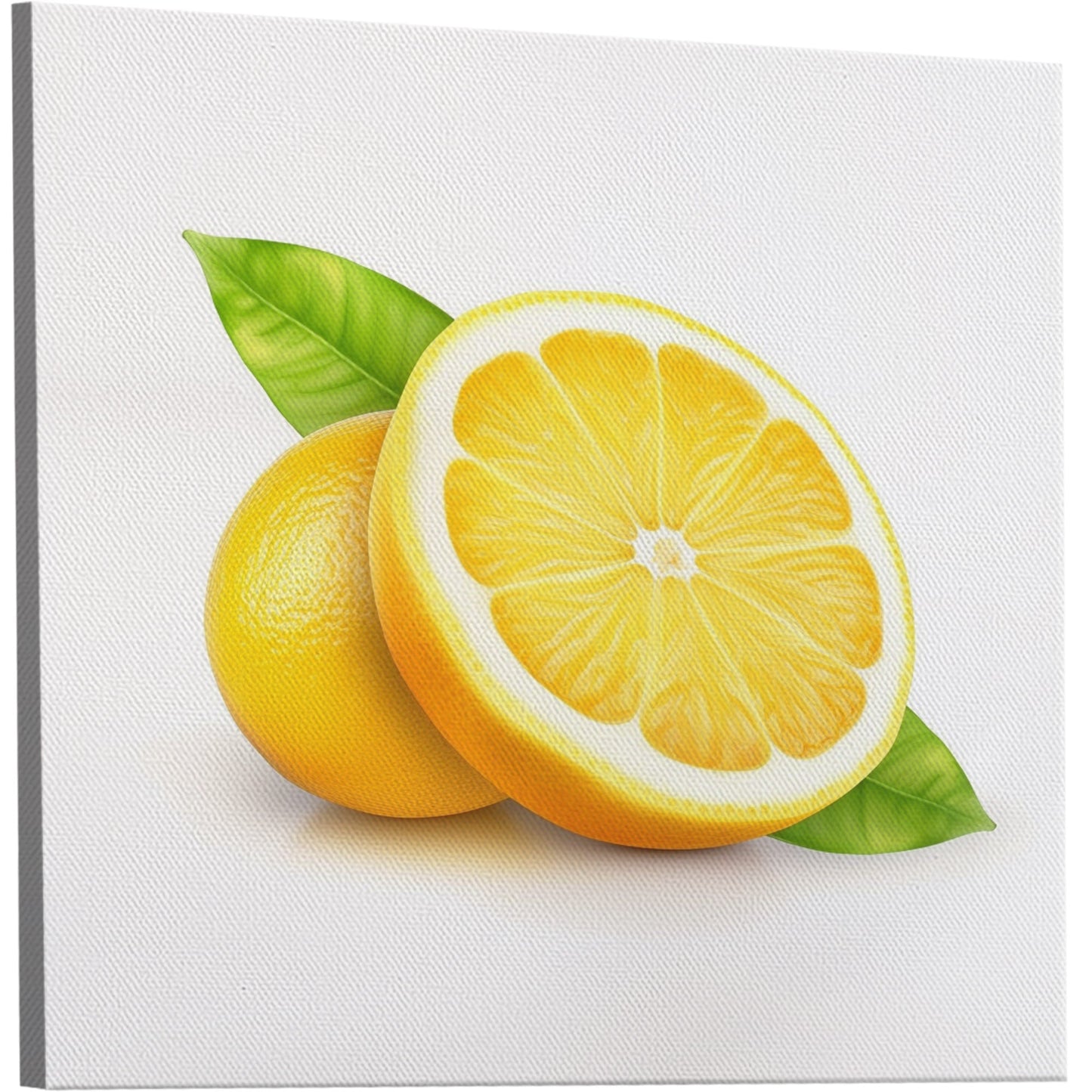 vibrant lemon slice wall art captures summer with zesty colors