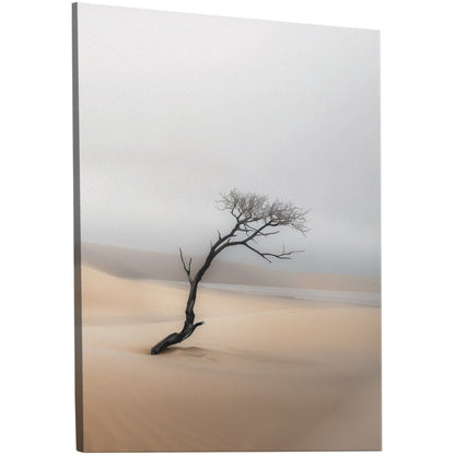 Solitary Photorealistic Tree in the Desert - Skeleton on the Desert Coast