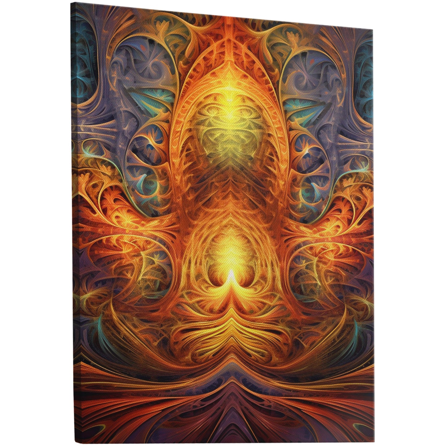 Fractal art wall decor featuring intricate patterns