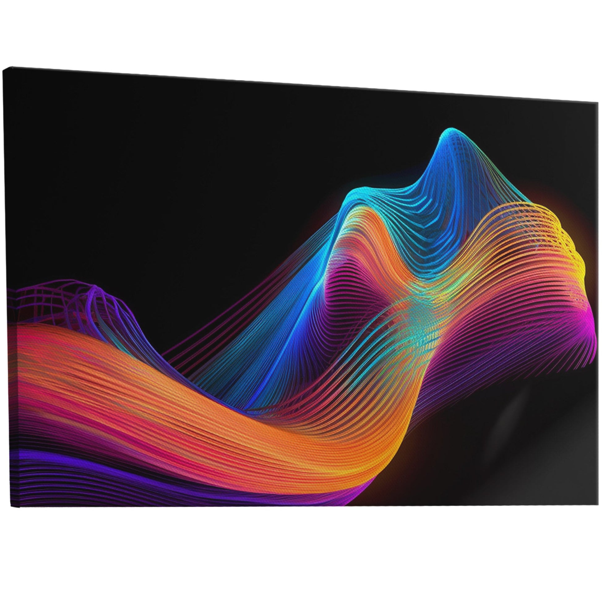 Neon Waves wall art: Vibrant