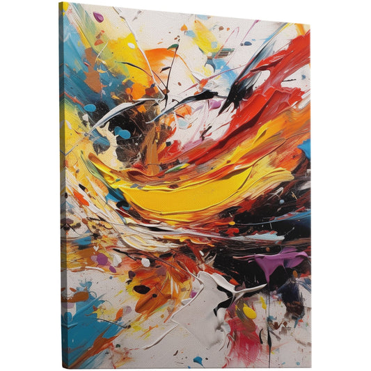 Dynamic abstract art splattered with vibrant colors - Energy Explosion