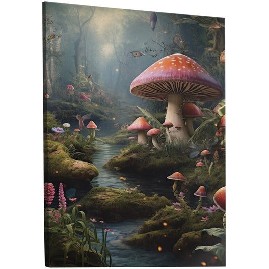 Enchanting wall art of a magical garden with talking animals