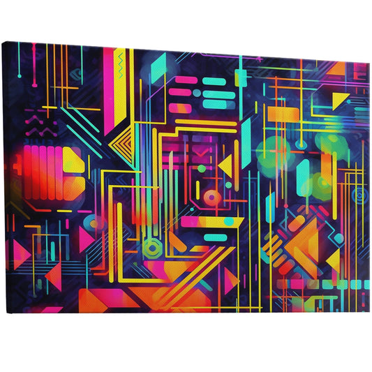 Neon geometric, futuristic, vibrant, abstract - Symphony of Light