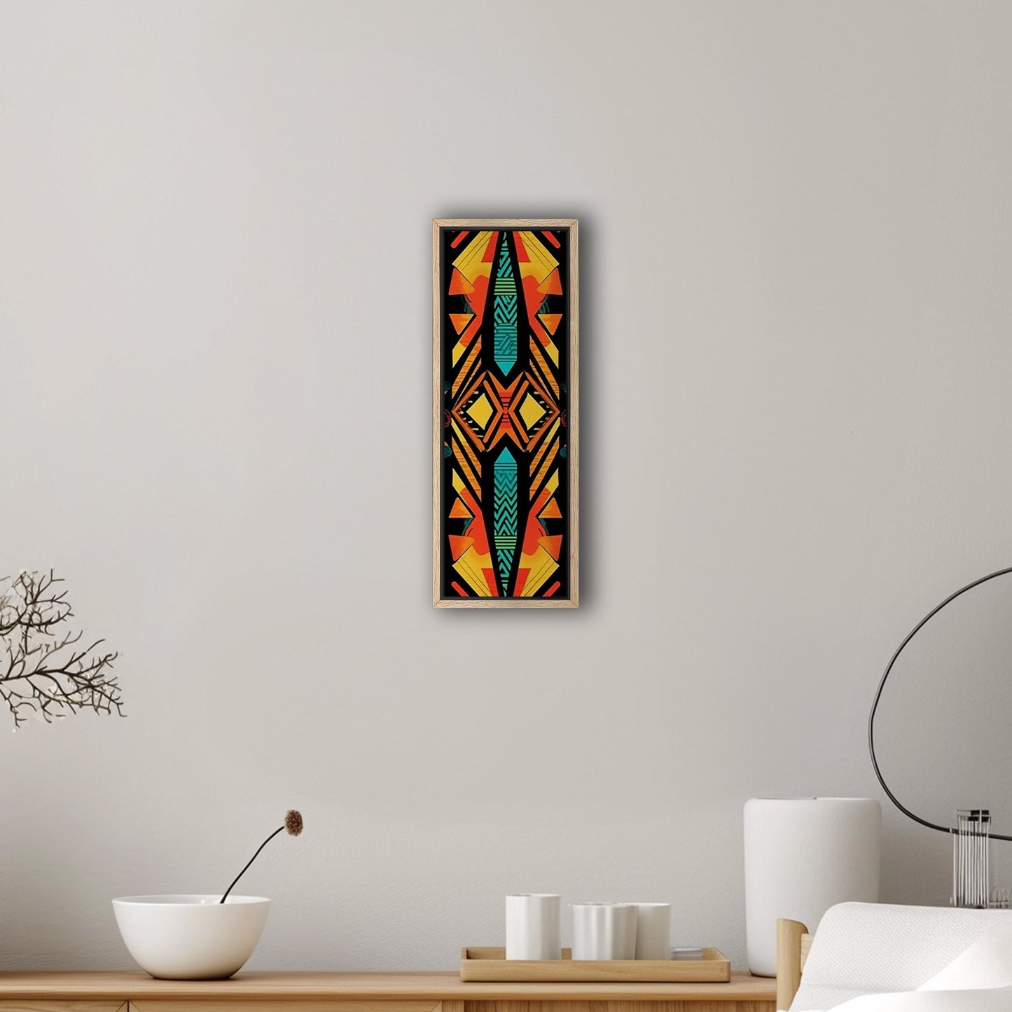 Tribal African Symmetrical Abstract Painting - Tribal Rhythms: Modern Color Explosion