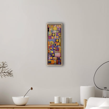 Craft Style Geometric Abstract Art Painting - Whimsical Mosaic Symphony