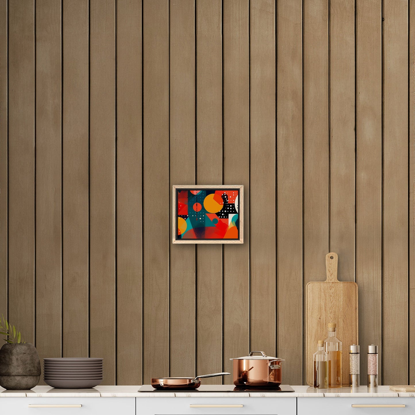 Colorful geometric abstract painting - Geometric Marvel