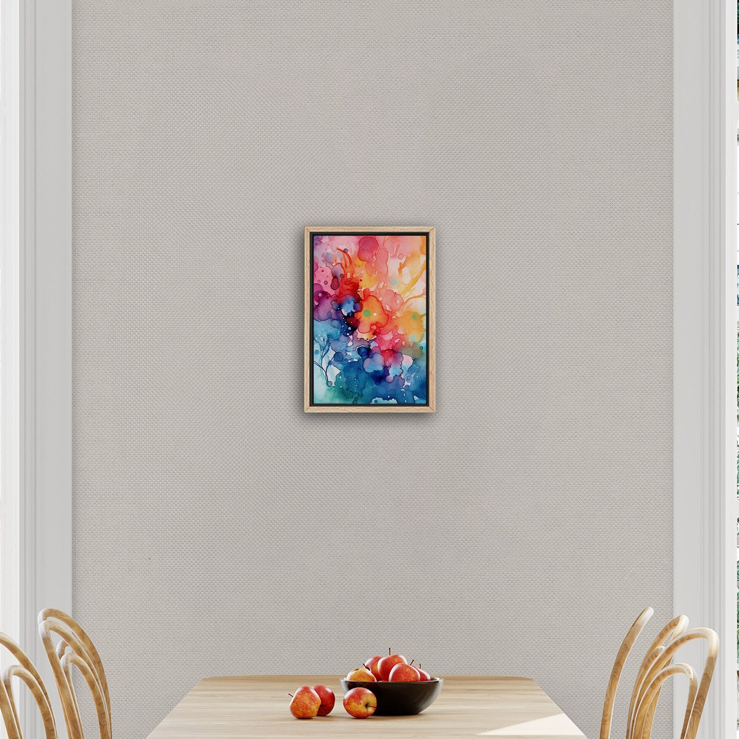 Vibrant Colorful Watercolor Splatters Abstract Painting - Spectrum of Creativity