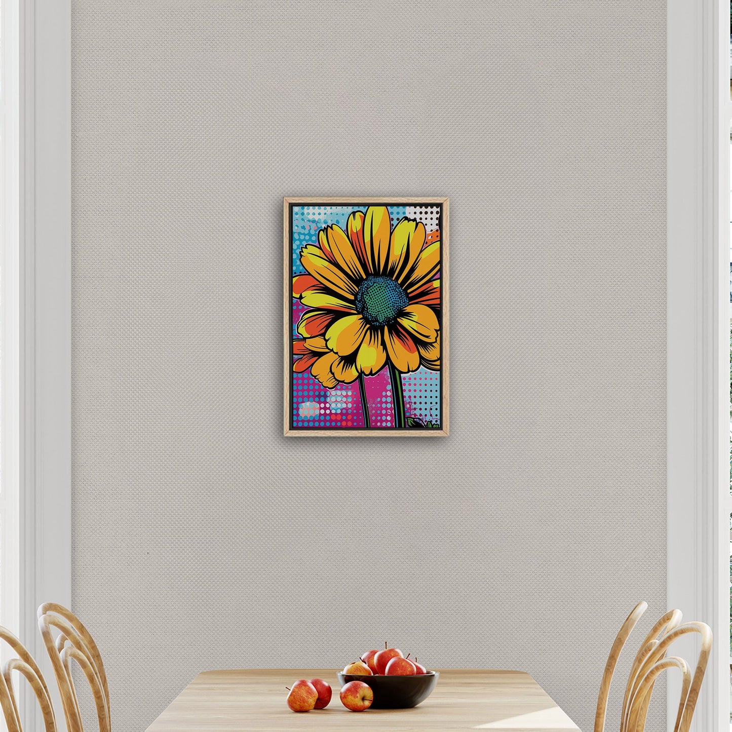 Vibrant Floral Pop Art -  Whimsical Floral Delight