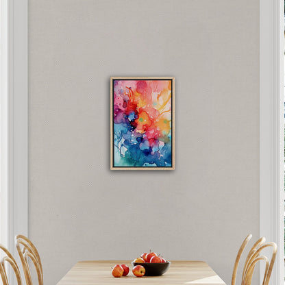 Vibrant Colorful Watercolor Splatters Abstract Painting - Spectrum of Creativity