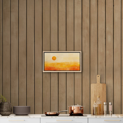 Tranquil desert vista in watercolor - Sunset Serenity