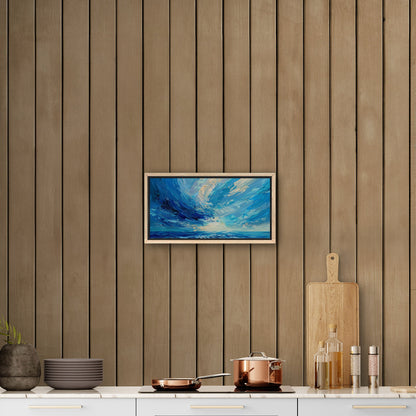 Elevate your space with this mesmerizing - Vibrant Abstract Ocean Brushstroke Art