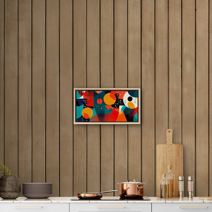 Colorful geometric abstract painting - Geometric Marvel