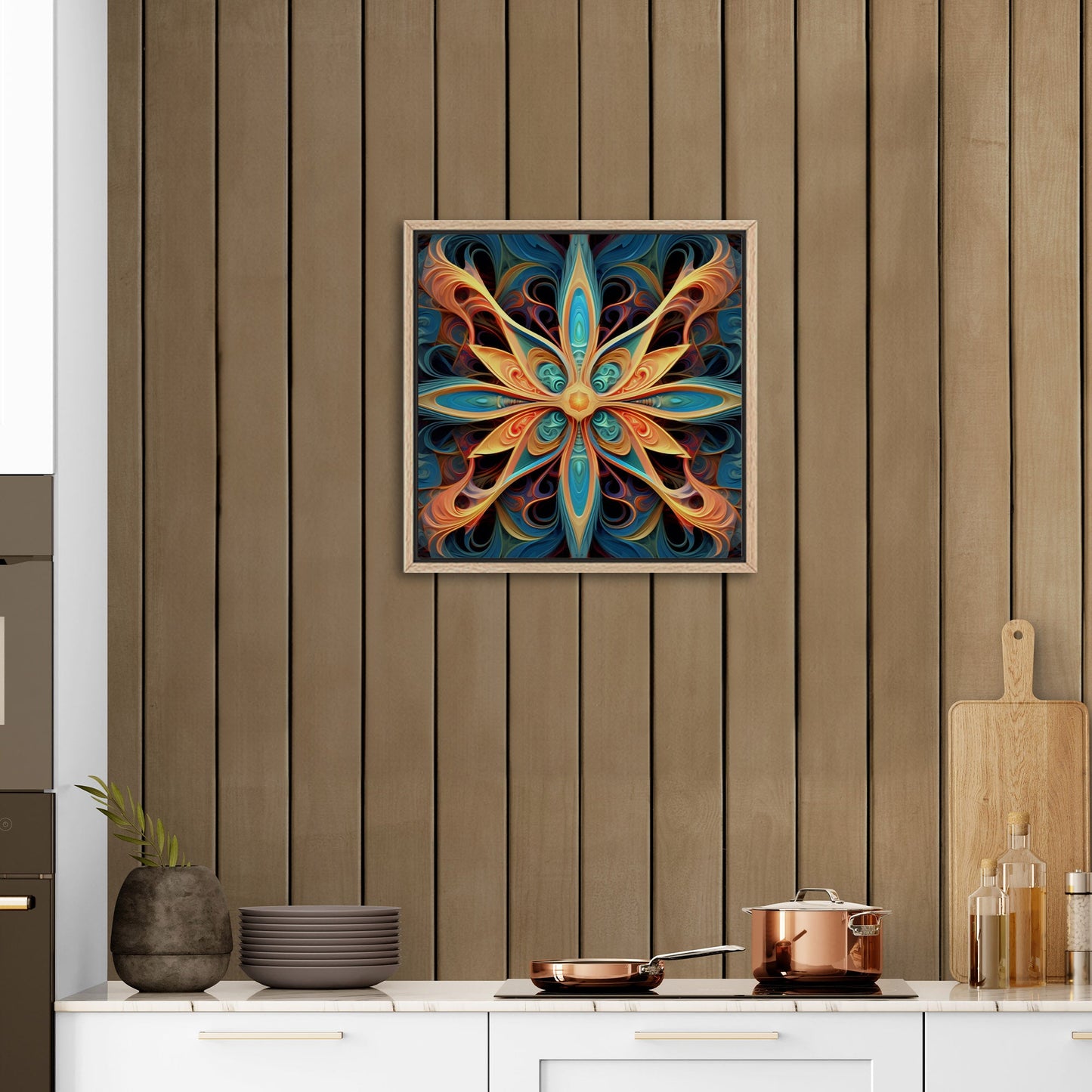 3D fractal symmetrical abstract painting - Enigmatic Recursive Symphony