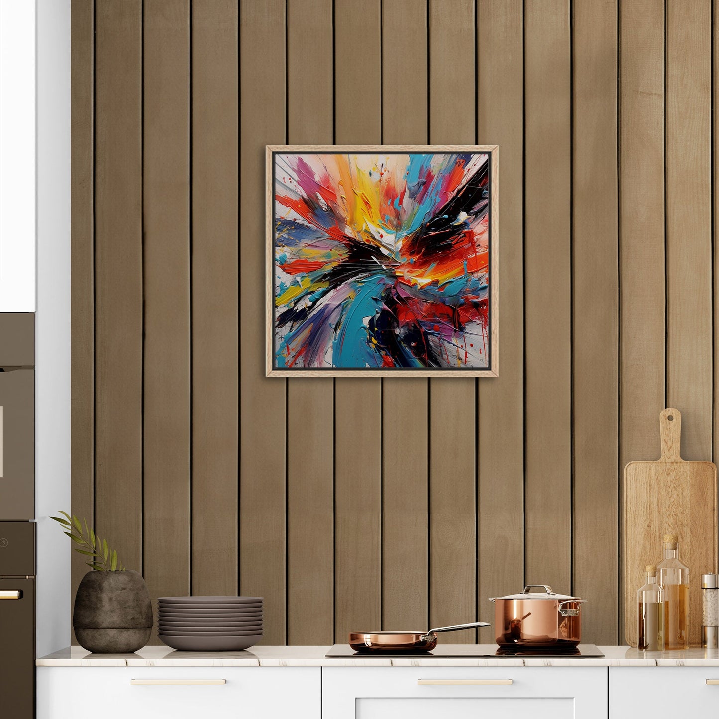 Immerse your space in dynamic, abstract art - Vivid Expression.