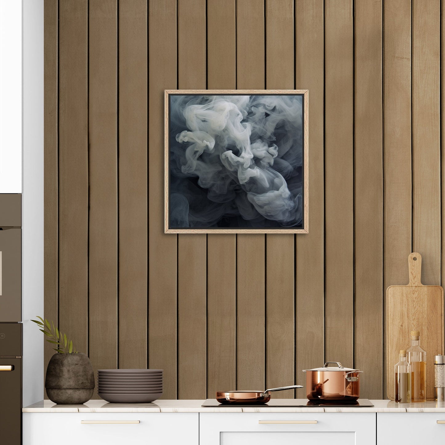 Photorealist Smoke in Grey and White - Ethereal Euphoria