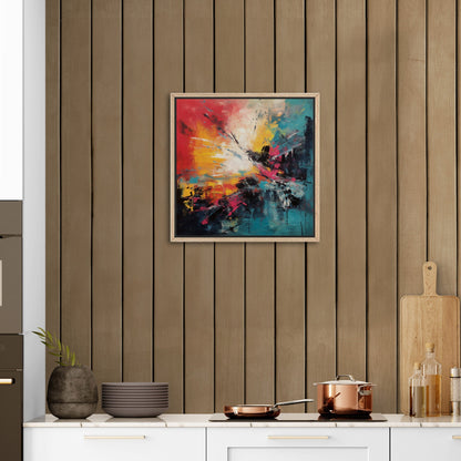 Abstract office decor with vibrant brushstrokes - Energy Explosion