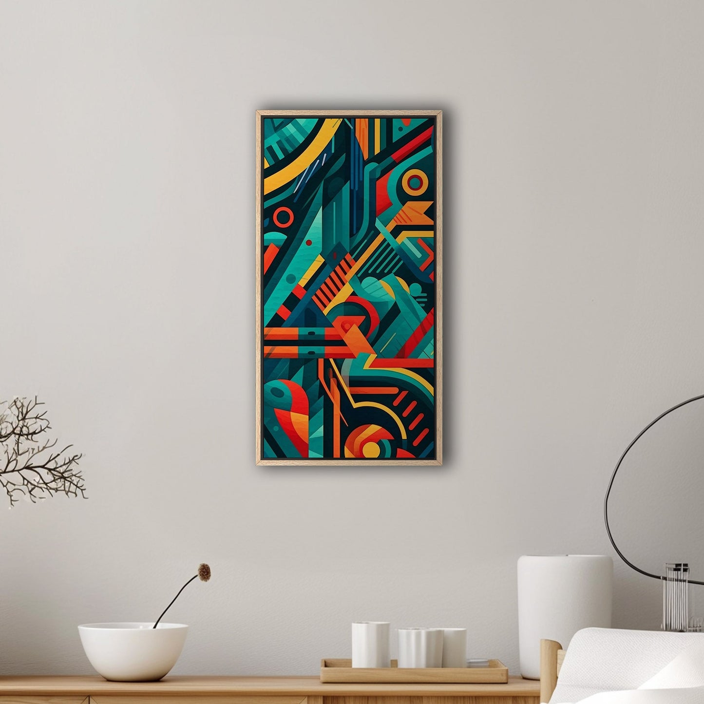 Bold graphic pattern wall art inspired by modern design - Vibrant Abstraction