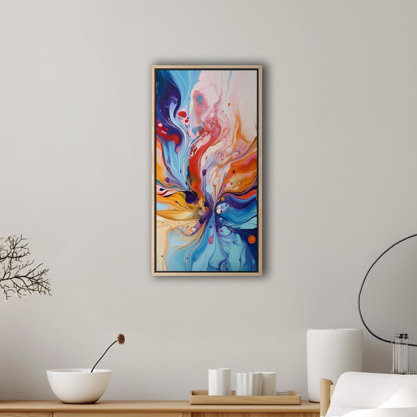 Colorful Abstract Splatter Painting - Colorful Movement