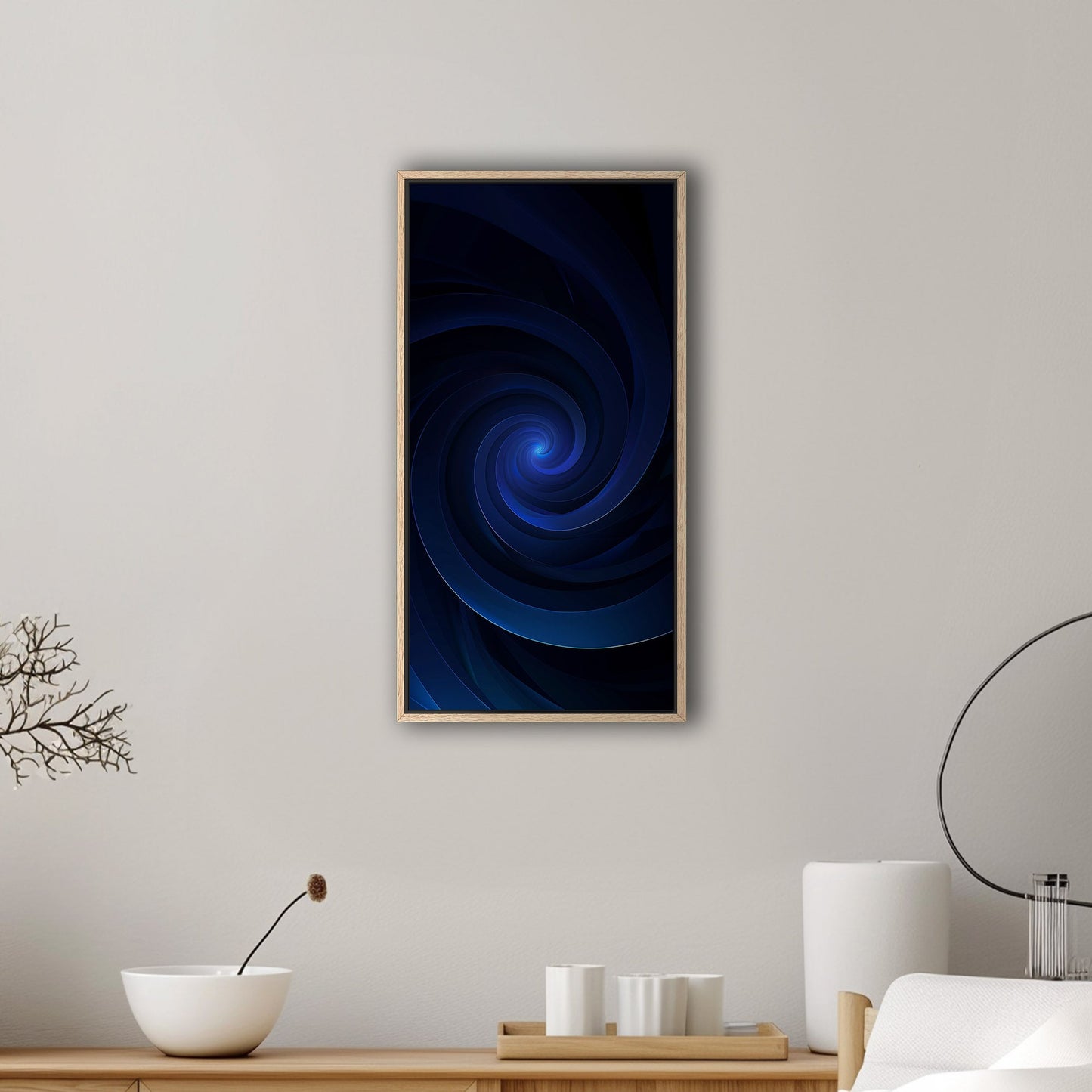 Black and Blue Vortex Digital Art - Ethereal Midnight