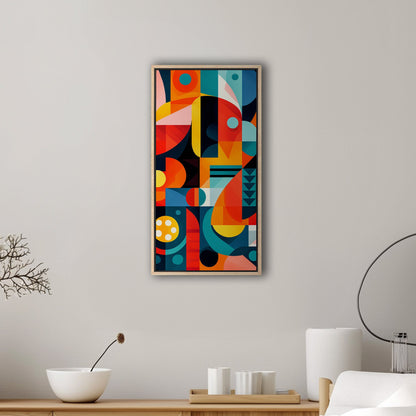 60's Era Modern Geometric Abstract Art - Vivid Prism