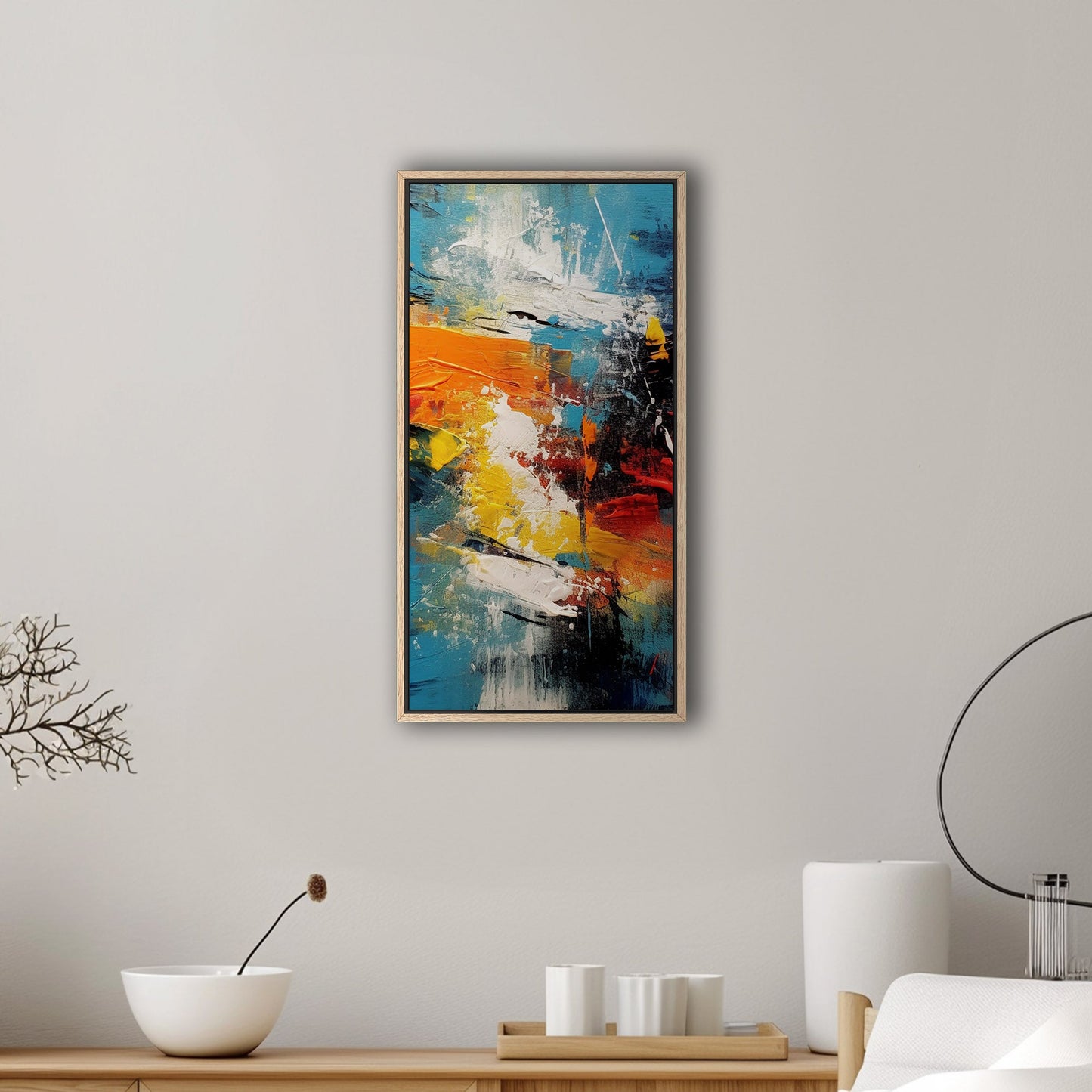 Abstract Oil Painting - Vibrant Energy: Embrace the Abstract