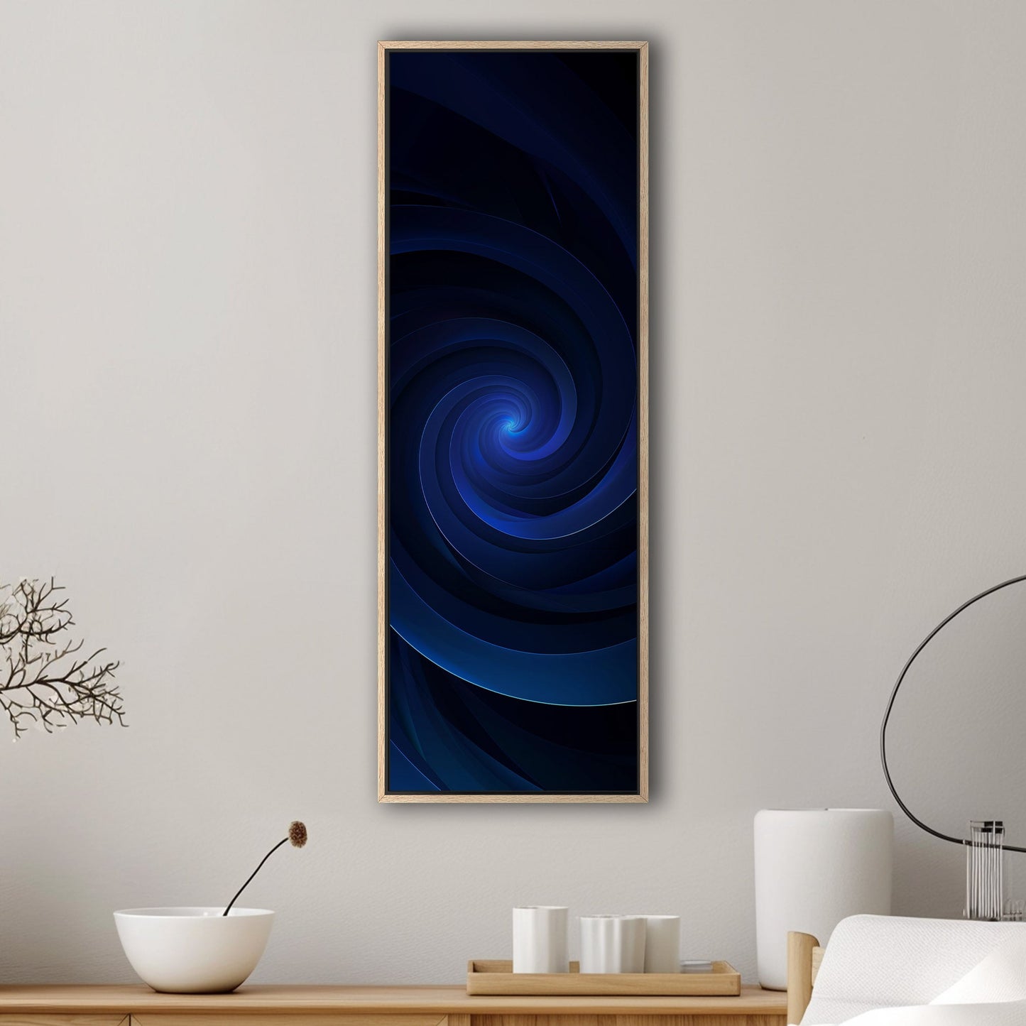 Black and Blue Vortex Digital Art - Ethereal Midnight