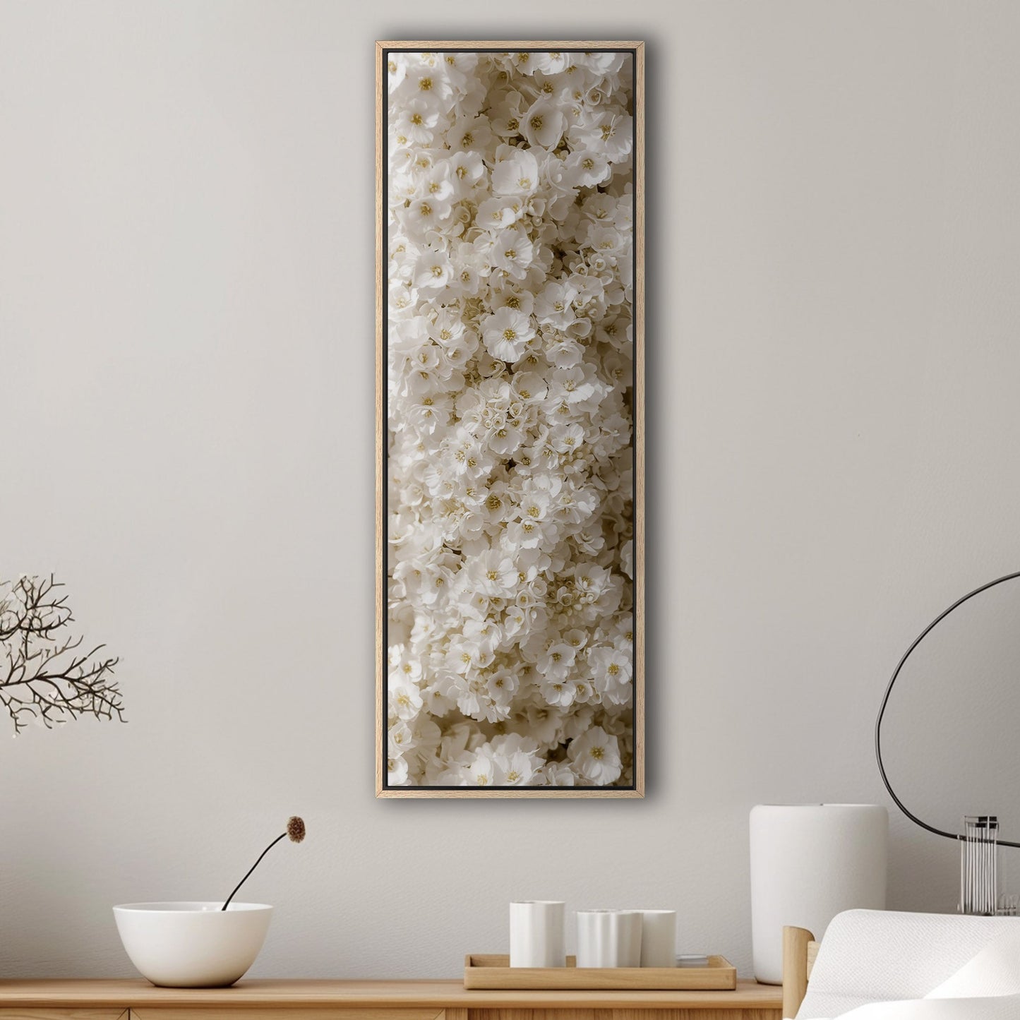 Photorealistic White Wildflower Top-down Texture - White Floral Abundance