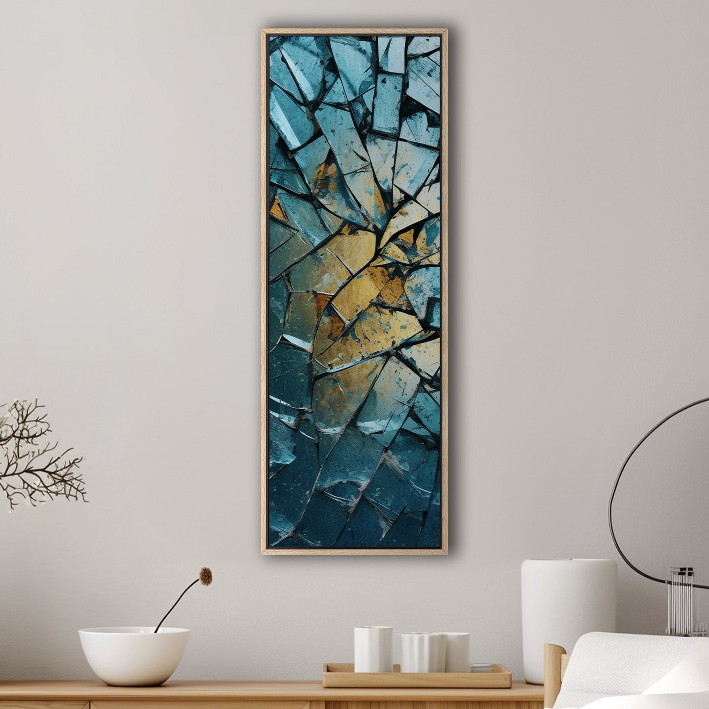 Unique and captivating shattered glass art - Enigmatic Reflections