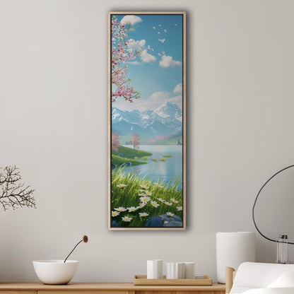 Asian-inspired 3D Illustration of Spring Scenery - Enchanting Oasis