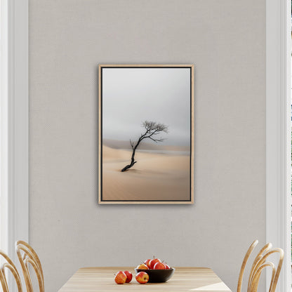 Solitary Photorealistic Tree in the Desert - Skeleton on the Desert Coast