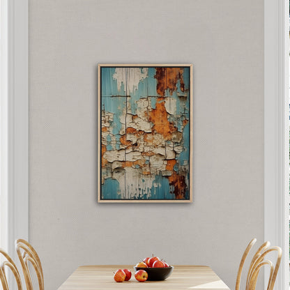 Textured Abstract Vintage Wall Art - Weathered Elegance