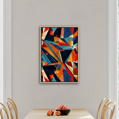 Bold, abstract wall art with geometric shapes and vibrant colors - Transformative Abstraction