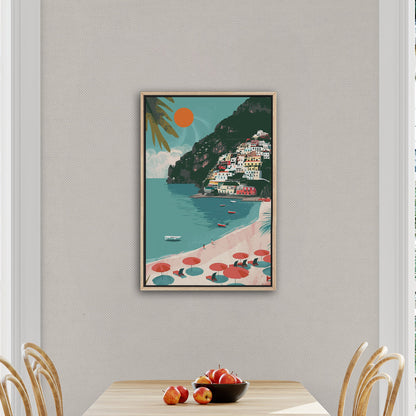 Sunny Amalfi Coast Day Art - Mediterranean Tranquility