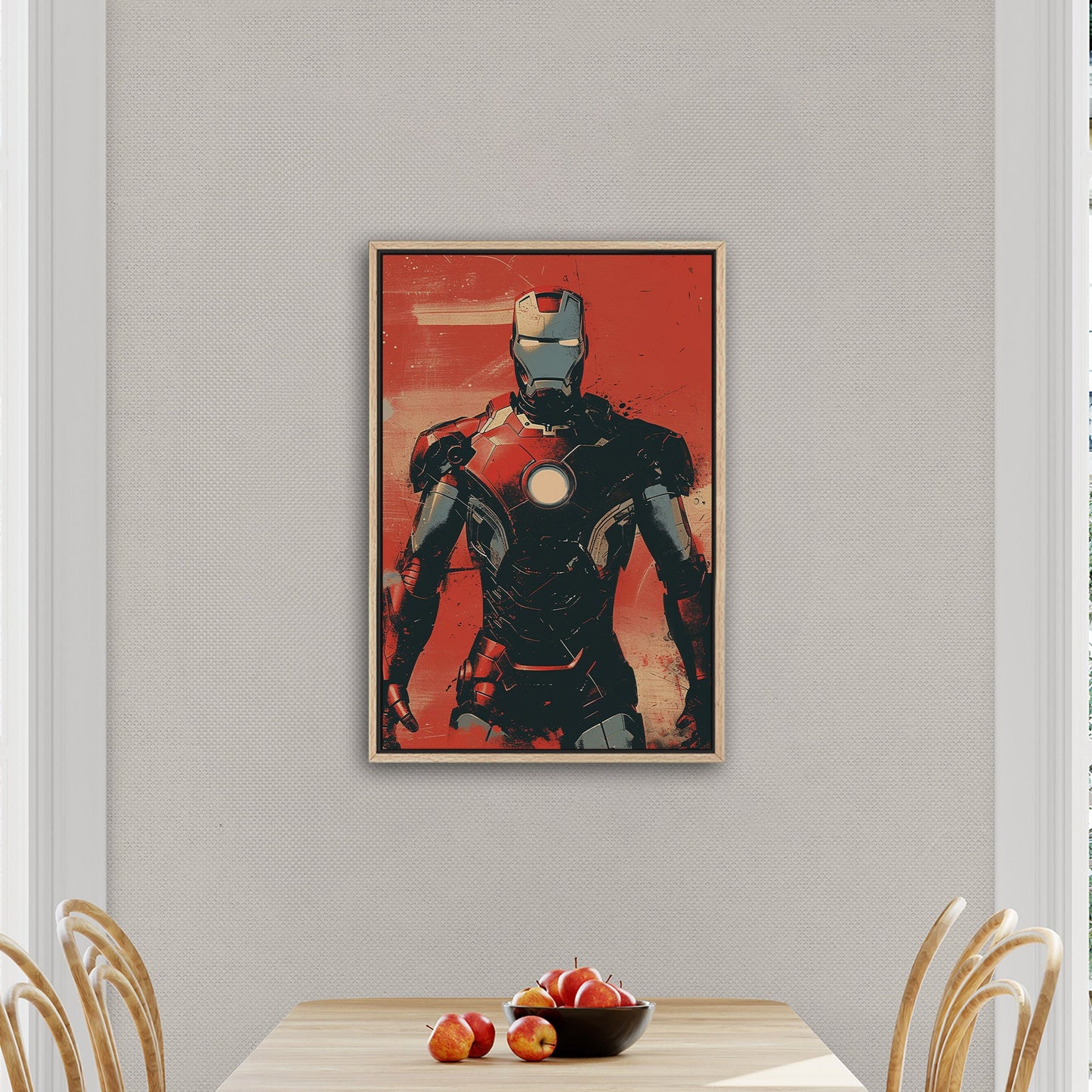 Print Style Artwork of Iron Man - Halftone Heroic Hues