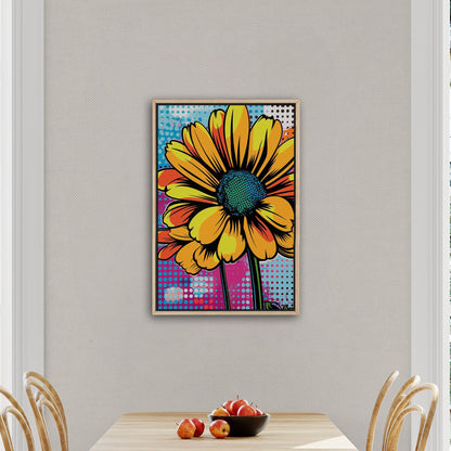 Vibrant Floral Pop Art -  Whimsical Floral Delight